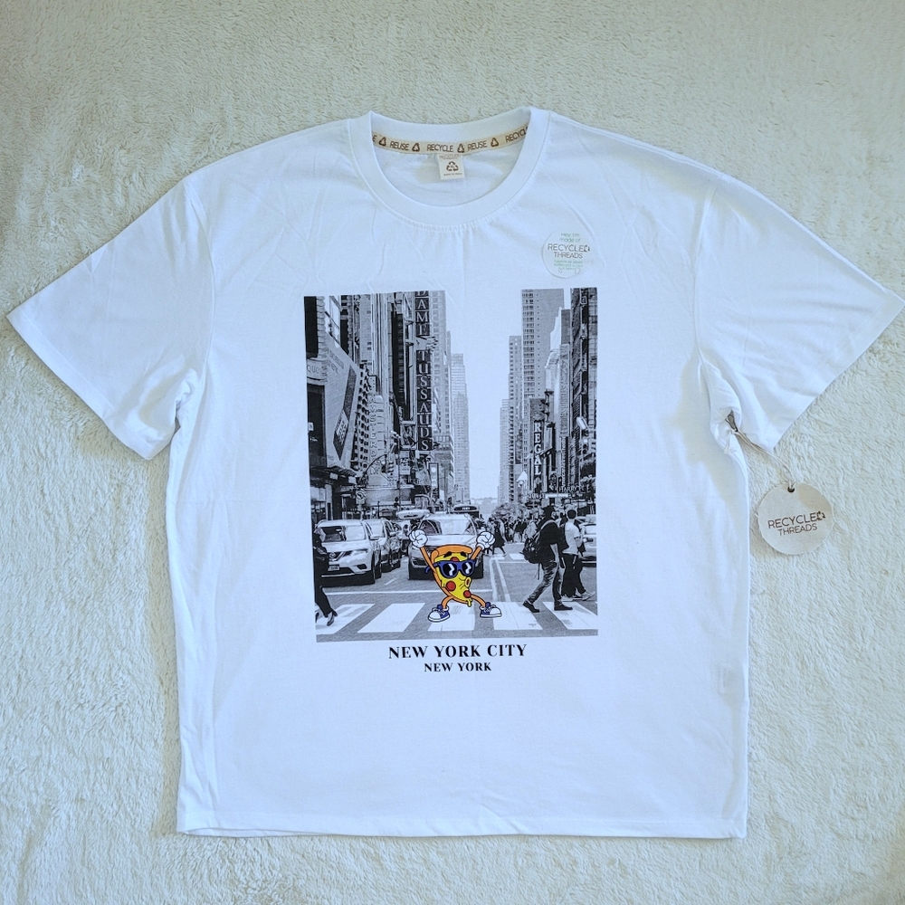 Recycled♻️Threads New York City🏙 Pizza🍕 Graphic Tee👕 - NWT - Picture 12 of 15